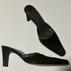 Andrew Geller suede heeled pumps shoes
